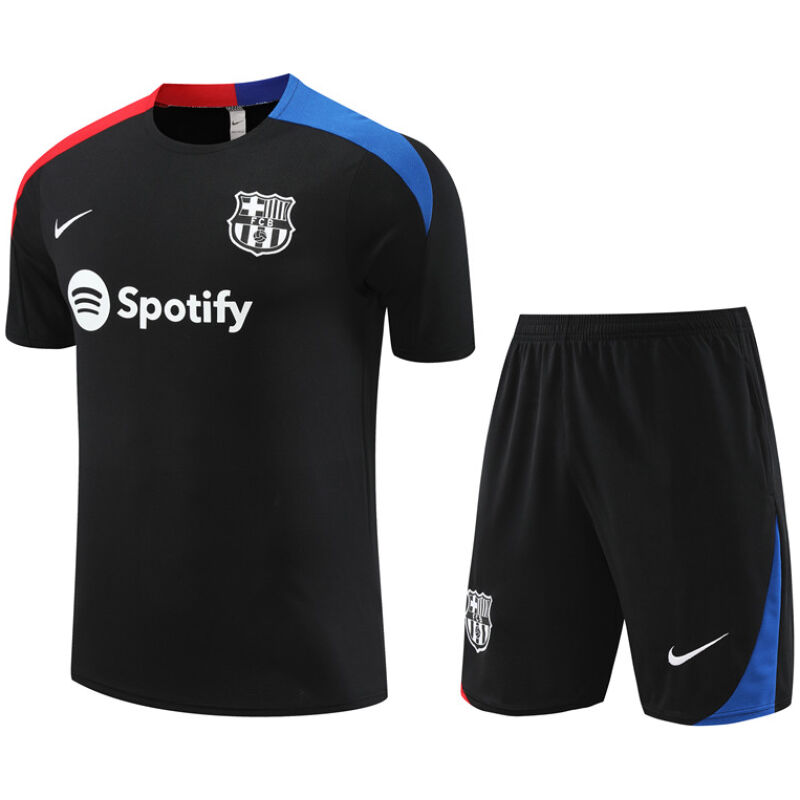 Mens Barcelona Short Training Suit Black 2024/25