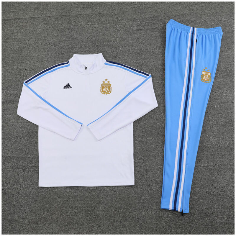 Kids Argentina Training Suit White 2024