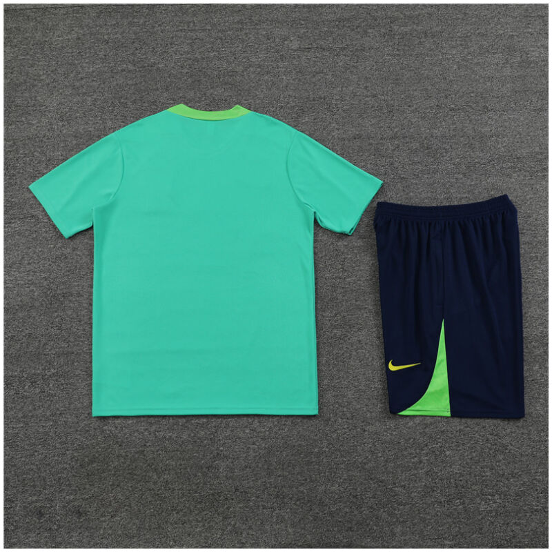 Mens Brazil Short Training Suit Green 2024