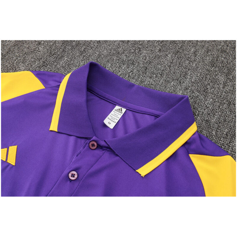 Mens Real Madrid Polo Shirt Purple 2023/24