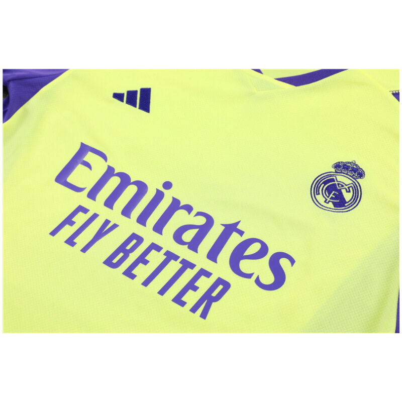 Mens Real Madrid Short Training Suit Yellow 2023/24