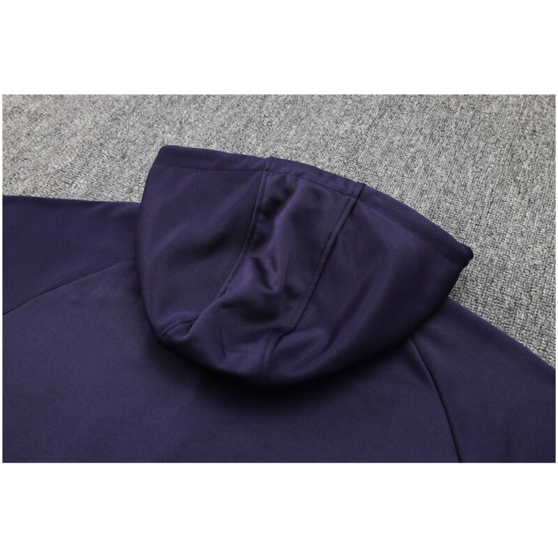 Mens PSG Hoodie Jacket + Pants Training Suit Dark Purple 2023/24
