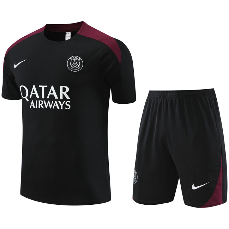 Mens PSG Short Training Suit Black 2024/25