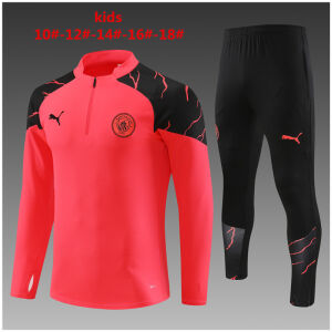 Kids Manchester City Training Suit Red 2023/24