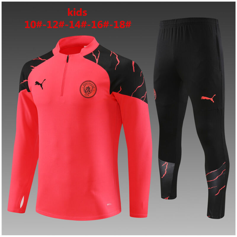 Kids Manchester City Training Suit Red 2023/24