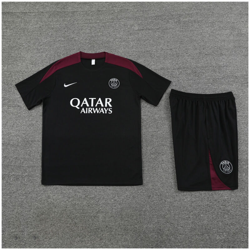 Kids PSG Short Training Suit Black 2024/25