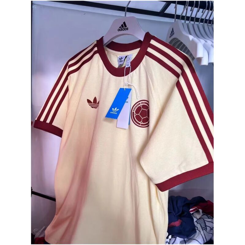 Mens Adidas Originals Colombia OG Jersey 3 Stripes  Pure Cotton Shirt 2024 – Match