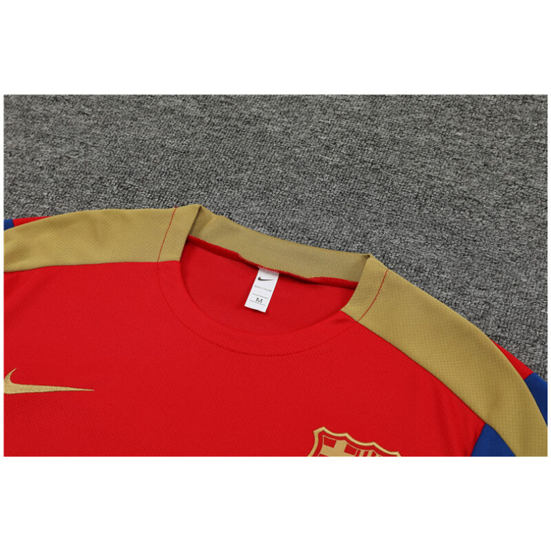 Mens Barcelona Short Training Suit Red 2024/25