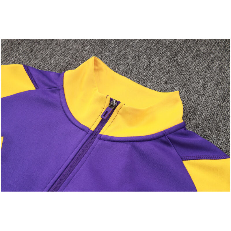 Mens Real Madrid Jacket + Pants Training Suit Purple 2023/24