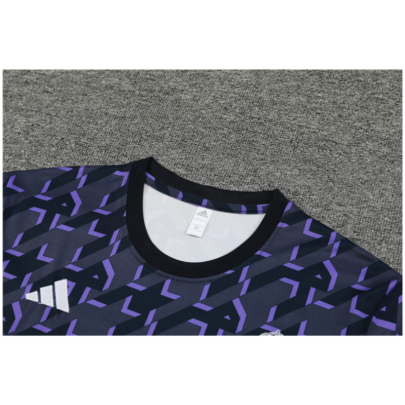 Mens Real Madrid Short Training Suit Purple 2023/24