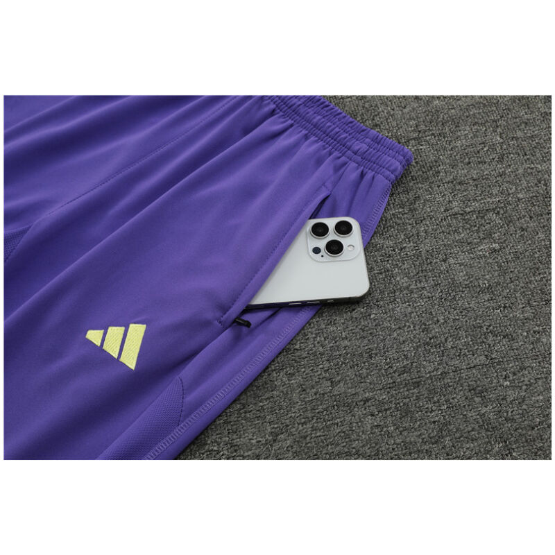 Mens Real Madrid Training Suit Yellow – Purple 2023/24