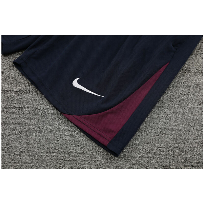 Mens England Short Training Suit Burgundy 2024