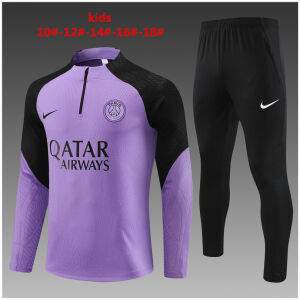 Kids PSG Training Suit Purple 2023/24