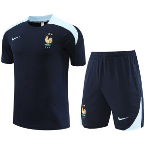 Mens France Short Training Suit Royal 2024