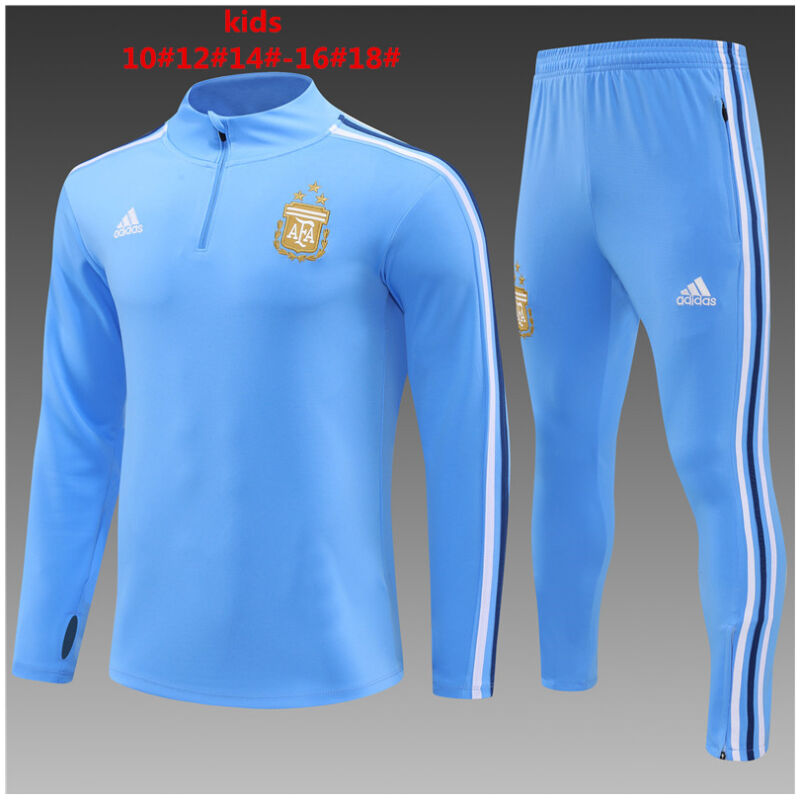 Kids Argentina Training Suit Blue 2024