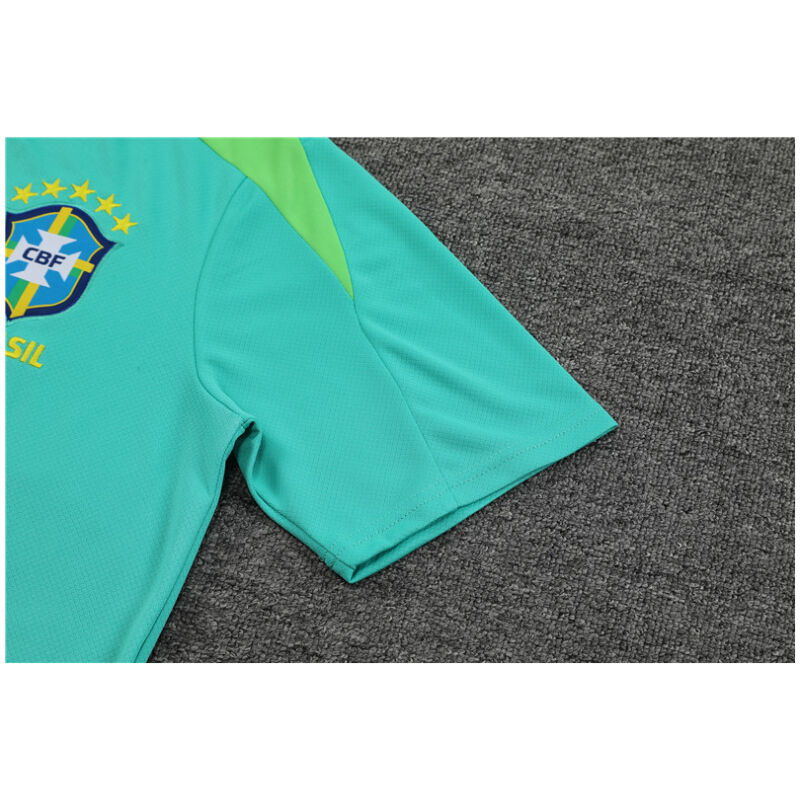 Mens Brazil Short Training Suit Green 2024