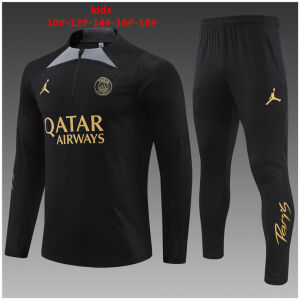 Kids PSG x Jordan Training Suit Black 2023/24