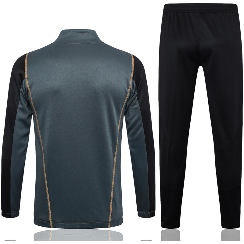 Mens Real Madrid Jacket + Pants Training Suit Grey 2023/24