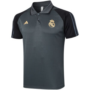 Herren Real Madrid Polohemd Grau 2023/24