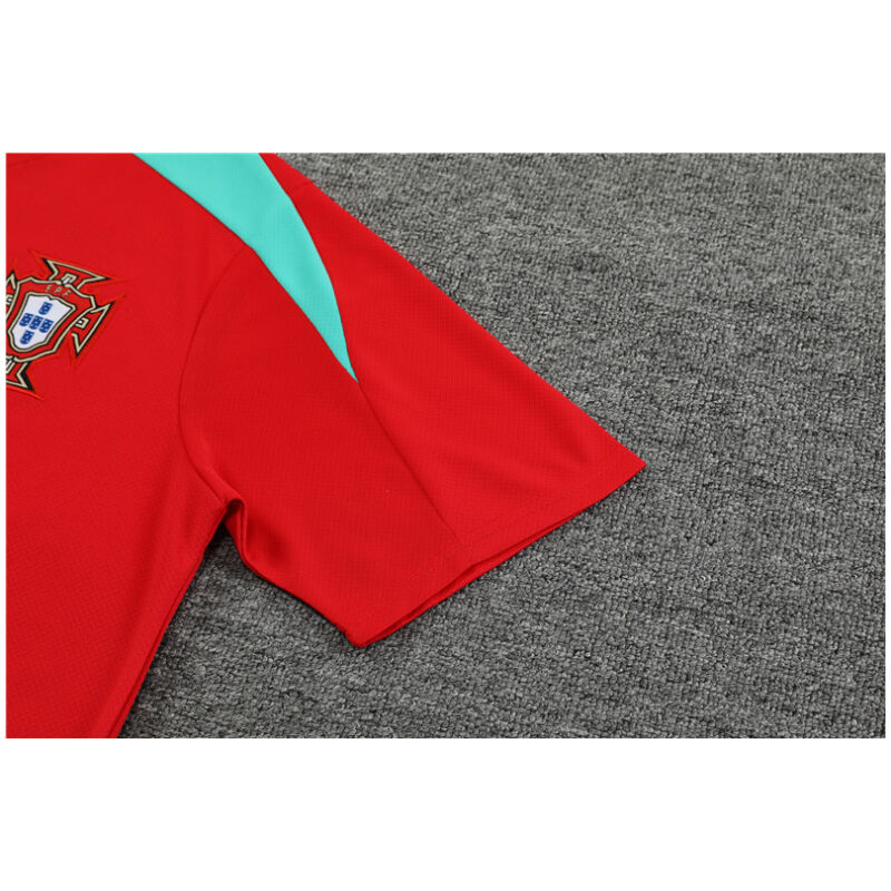 Mens Portugal Short Training Suit Red 2024