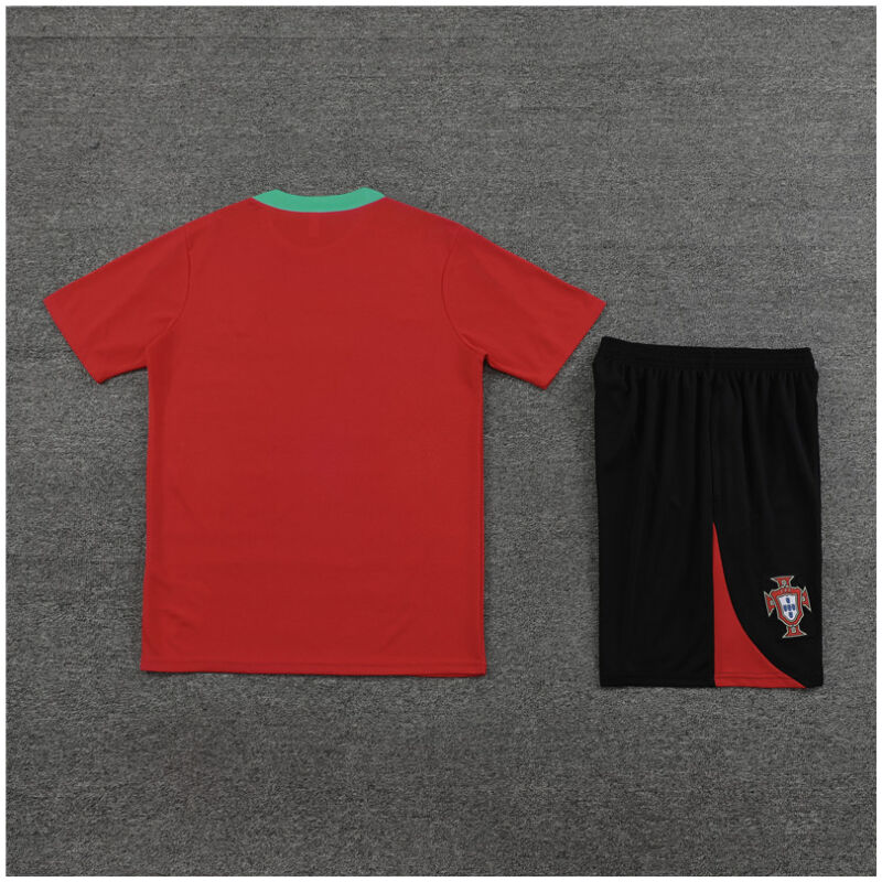 Mens Portugal Short Training Suit Red 2024