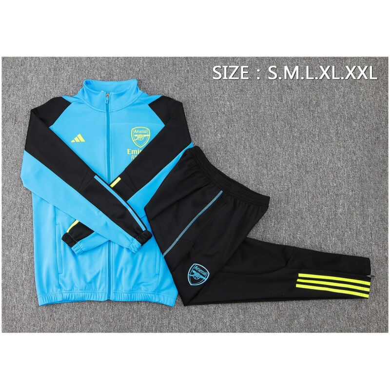 Mens Arsenal Jacket + Pants Training Suit Blue 2023/24