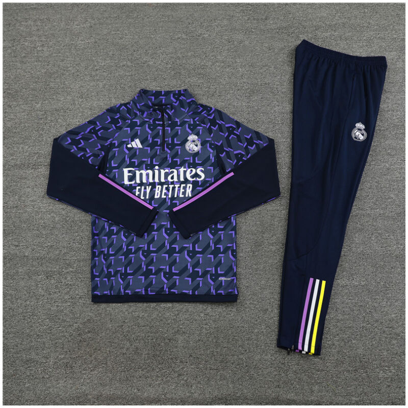 Kids Real Madrid Training Suit Purple 2023/24