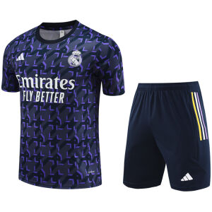 Herren Real Madrid Kurzer Trainingsanzug Lila 2023/24