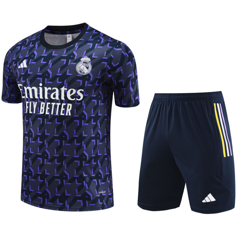 Mens Real Madrid Short Training Suit Purple 2023/24