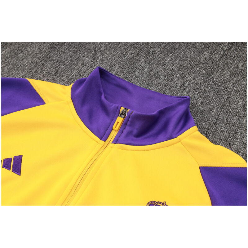 Mens Real Madrid Jacket + Pants Training Suit Yellow 2023/24
