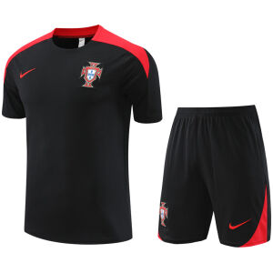 Mens Portugal Short Training Suit Black 2024