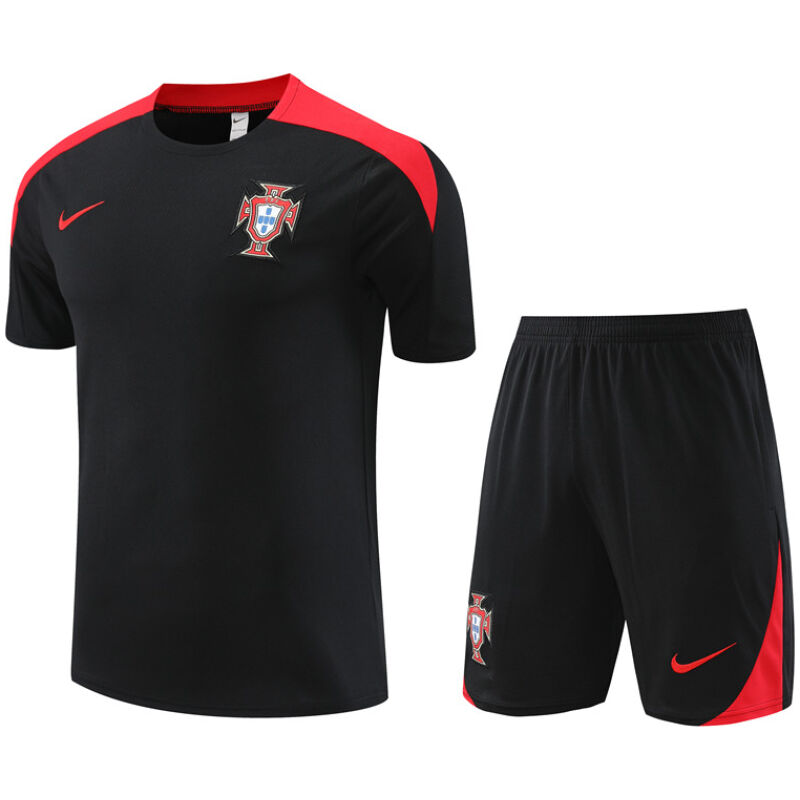 Mens Portugal Short Training Suit Black 2024