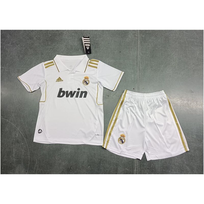 Kids Retro Real Madrid Home Jersey 2011/12
