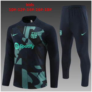 Kids Barcelona Training Suit Royal – Green 2023/24