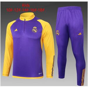 Kids Real Madrid Training Suit Purple 2023/24