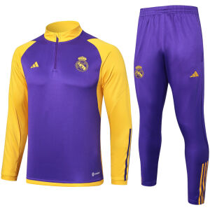Lilafarbener Real Madrid-Trainingsanzug für Herren 2023/24