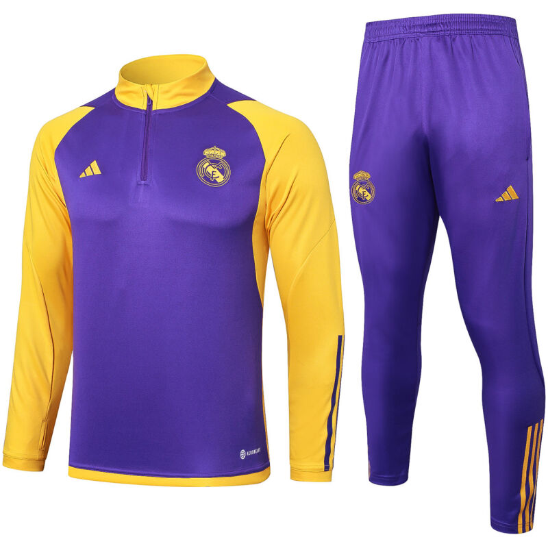 Mens Real Madrid Training Suit Purple 2023/24
