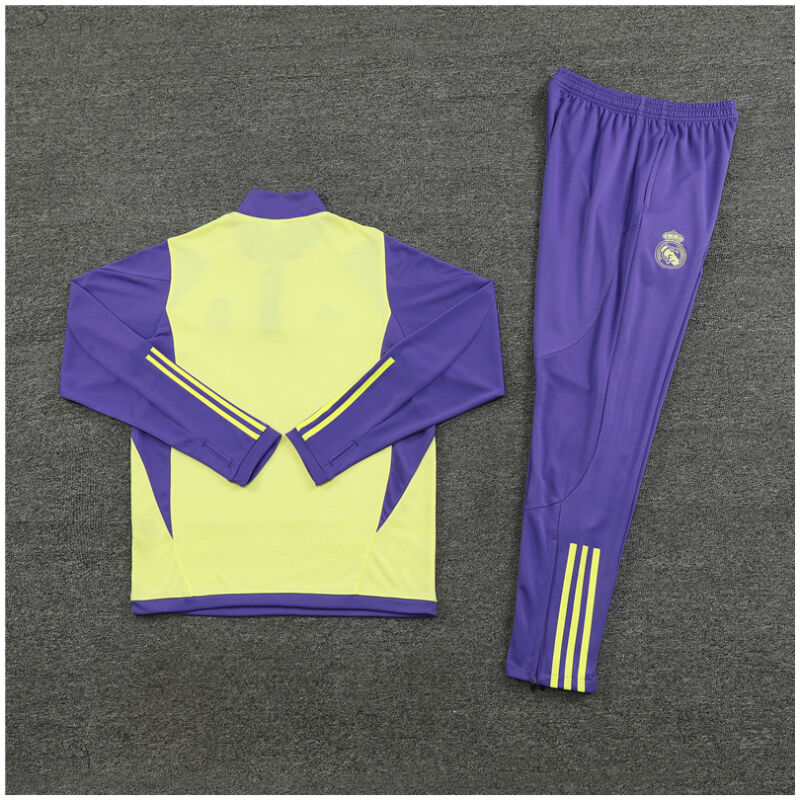 Kids Real Madrid Training Suit Yellow – Purple 2023/24