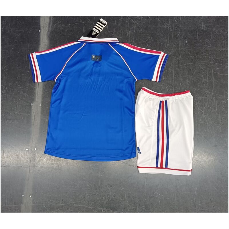 Kids Retro France Home Jersey 1998
