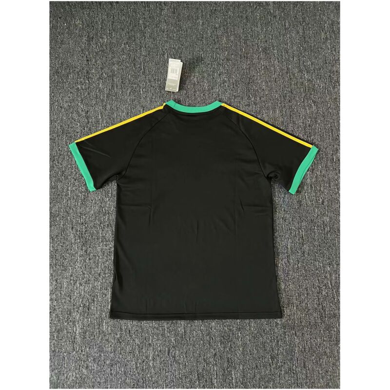 Mens Jamaica Adicolor 3-Stripes Tee Jersey Pure Cotton Black 2024