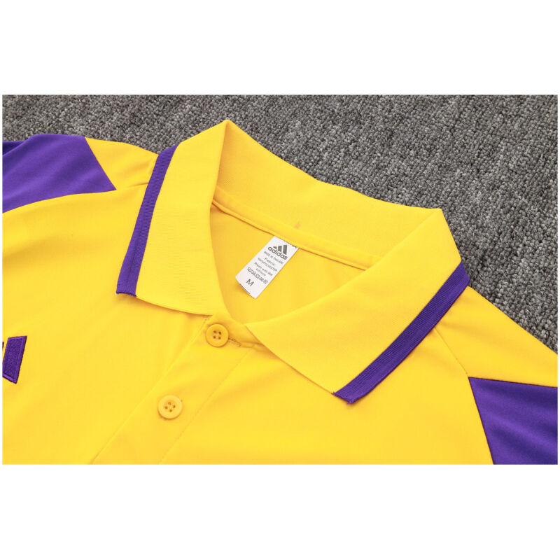 Mens Real Madrid Polo Shirt Yellow 2023/24