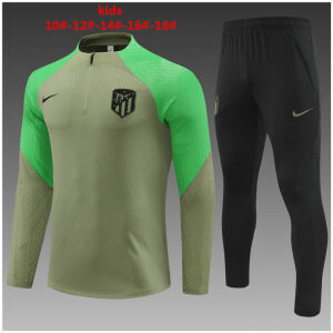 Kids Atletico Madrid Training Suit Army Green 2023/24