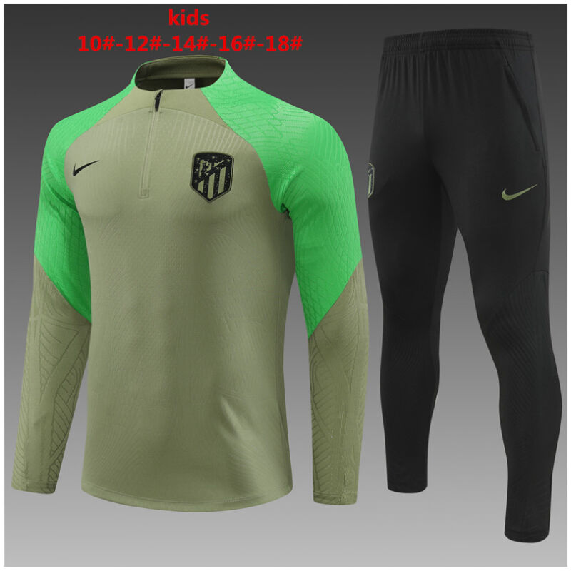 Kids Atletico Madrid Training Suit Army Green 2023/24