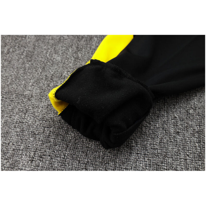 Mens Borussia Dortmund Hoodie Sweatshirt + Pants Training Suit Black 2023/24