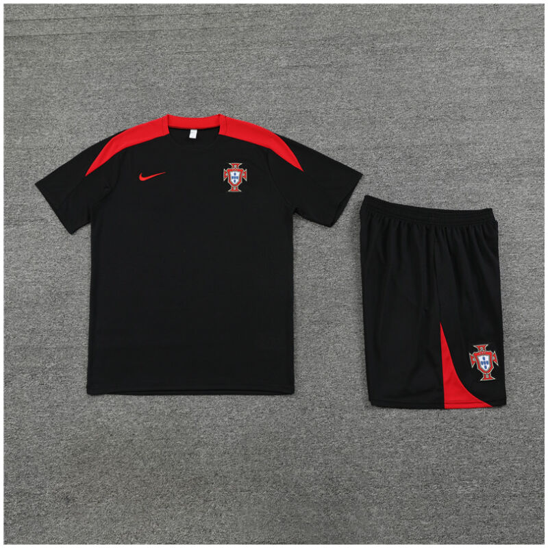 Mens Portugal Short Training Suit Black 2024
