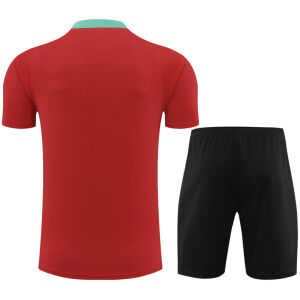 Mens Portugal Short Training Suit Red 2024