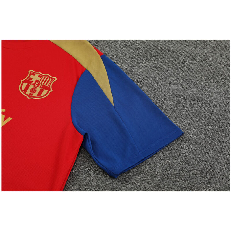 Mens Barcelona Short Training Suit Red 2024/25