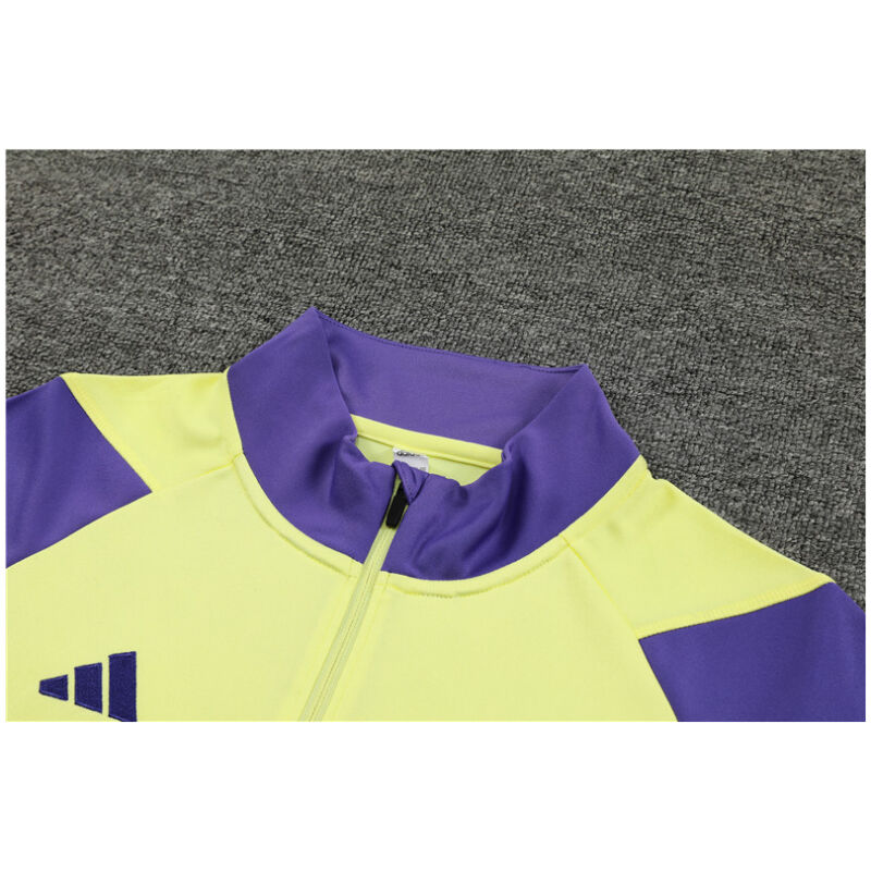 Mens Real Madrid Training Suit Yellow – Purple 2023/24