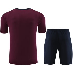 Mens England Short Training Suit Burgundy 2024
