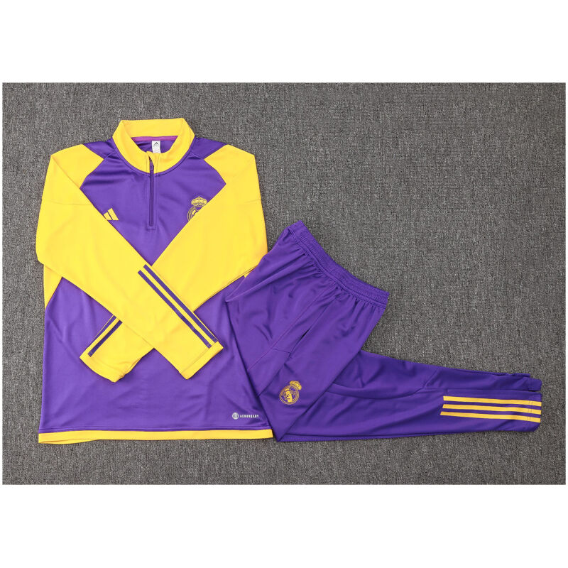 Kids Real Madrid Training Suit Purple 2023/24